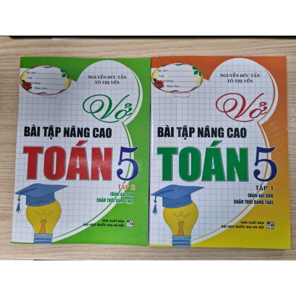 Sách - Combo vở bài tập nâng cao toán 5 / 1+2 (bám sát sgk chân trời sáng tạo) + ha