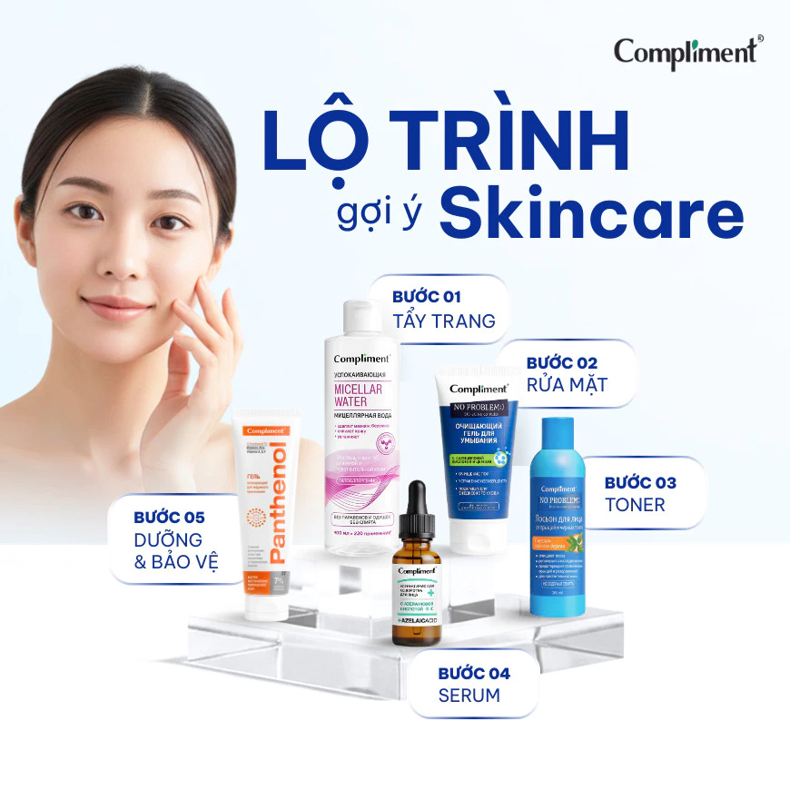 Serum Compliment 2% BHA Salicylic Acid Hyaluronic Acid B5 5% Vitamin C 20% Làm Sạch Da, Giảm Mụn Trắng Da Căng Bóng 27ml