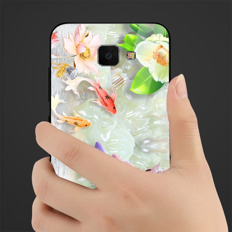 Ốp kính cường lực cho điện thoại Samsung Galaxy A7 2018/A750 - A10/M10 - A50 - A70 - bộ sưu tập cá MS CA026