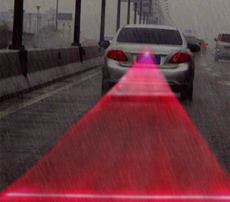 Car Auto LED Laser Fog Light Vehicle Anti-Collision Taillight Brake Warning Lamp
