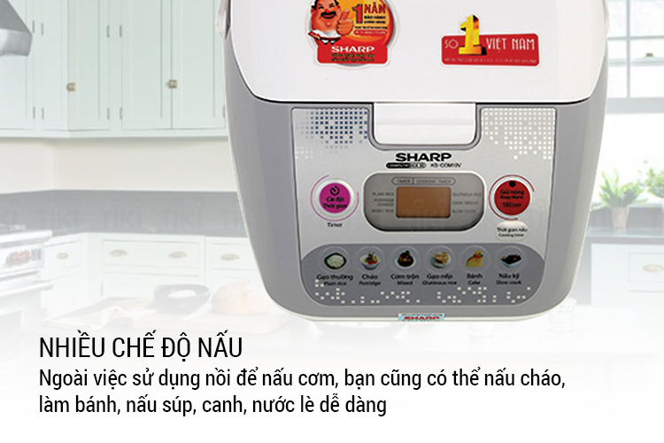 Nồi Cơm Điện Tử Sharp KS-COM10V - 1 Lít - Hàng chính hãng