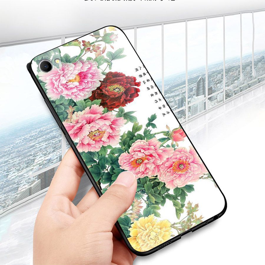 Ốp kính cường lực cho điện thoại Oppo F1S/A59 - mẫu đơn MS MAUDON064
