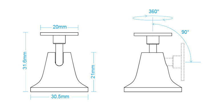 XIAOMI MI AQARA RTCGQAZDZ11LM Motion Sensor Mounting Base - White