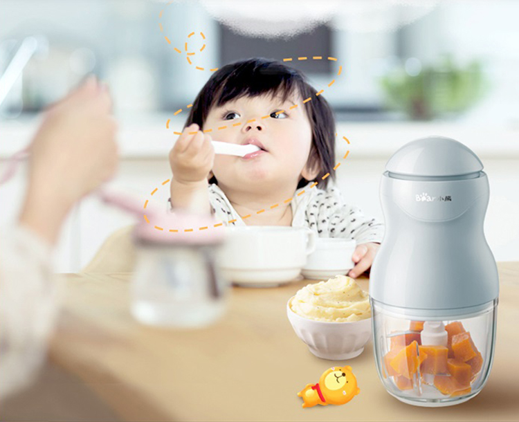 Bear baby food supplement baby food machine multi-function mixer home small mini meat grinder juicer twisting machine QSJ-A01F2 0.3L