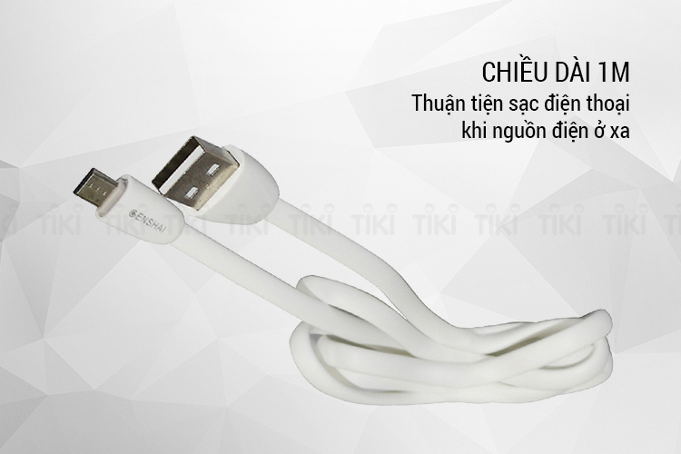 Dây Cáp Sạc Micro USB Cho Điện Thoại GENSHAI 1m GM03 - Hàng Chính Hãng