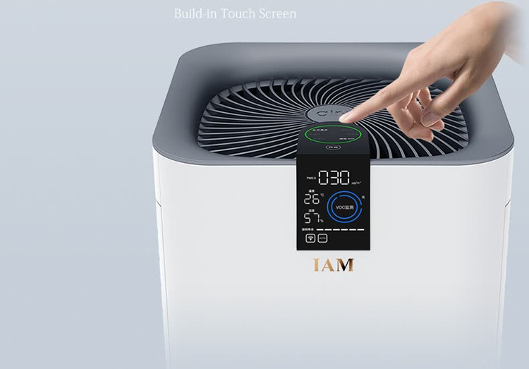 IAM air purifier in addition to formaldehyde odor haze measured CADR = 801 cubic meters / hour monitoring VOC (including formaldehyde) small Jing fish APP control KJ780F-A1
