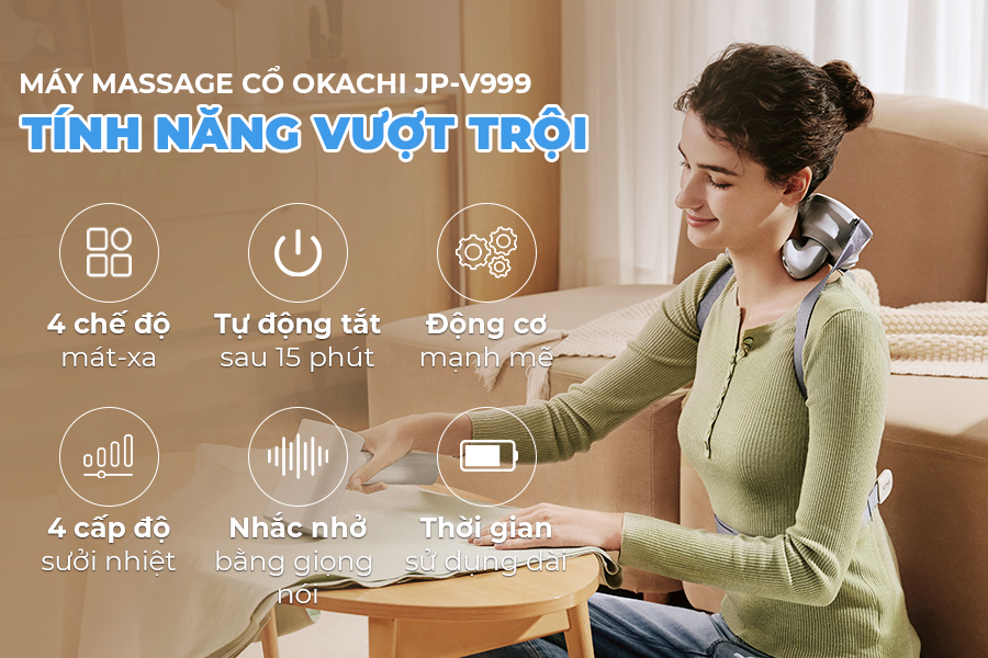Máy massage cổ vai gáy OKACHI JP-V999
