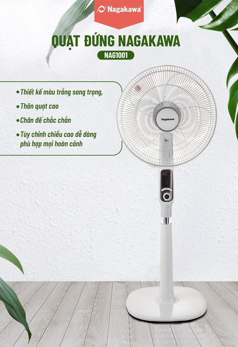 Quạt đứng Nagakawa NAG1001 (55W) - Hàng chính hãng