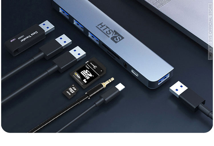 bộ chia cổng usb, hub type c ht sys