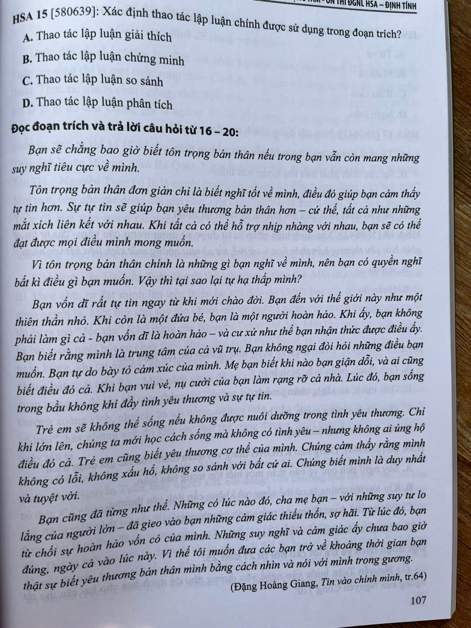 Sách - Chuyên đề trọng tâm ôn thi đánh giá năng lực HSA phần định tính