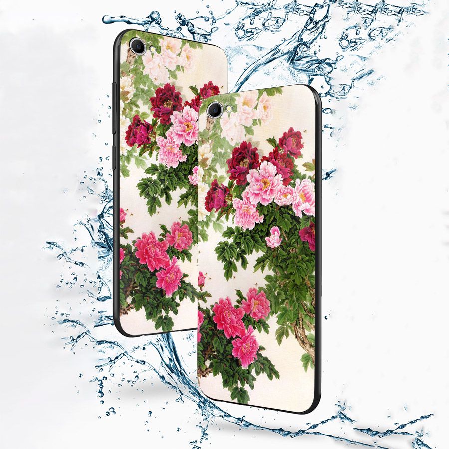 Ốp kính cường lực cho điện thoại Oppo A39/NEO9S - mẫu đơn MS MAUDON038
