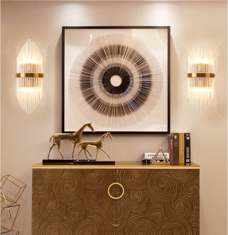 Đèn tường ZUDAN pha lê kiểu dáng độc đáo, trang trí nội thất sang trọng.