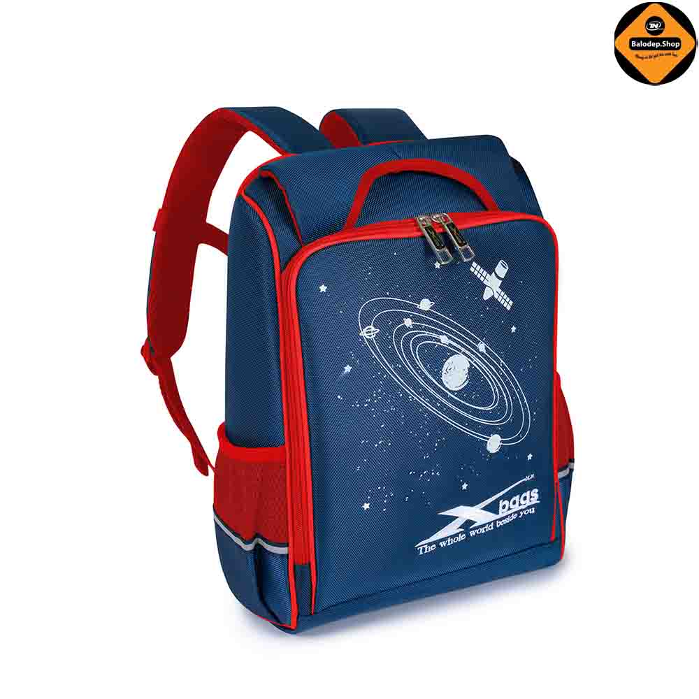 Balo Học Sinh Chống Gù Lưng Cao Cấp Cho Bé Tiểu Học, Xbags Universe XB3102, Nhiều Ngăn Tiện Dụng, Chống Thấm Nước, Màu Đỏ Cá Tính!