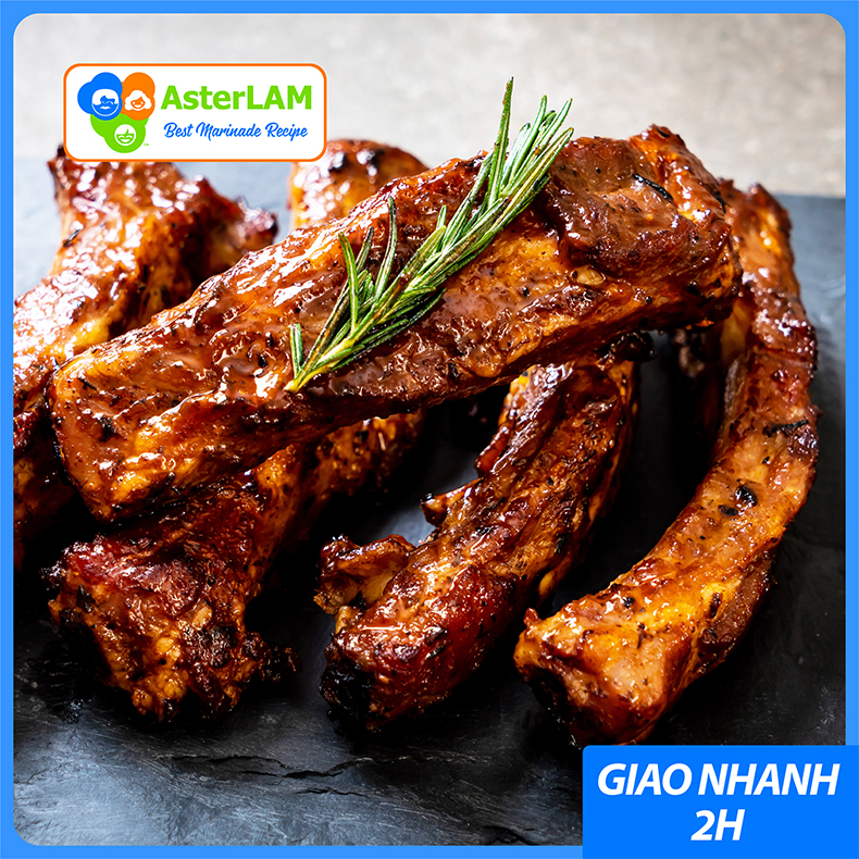 sườn non nướng asterlam 200g (grilled pork baby rib) 1