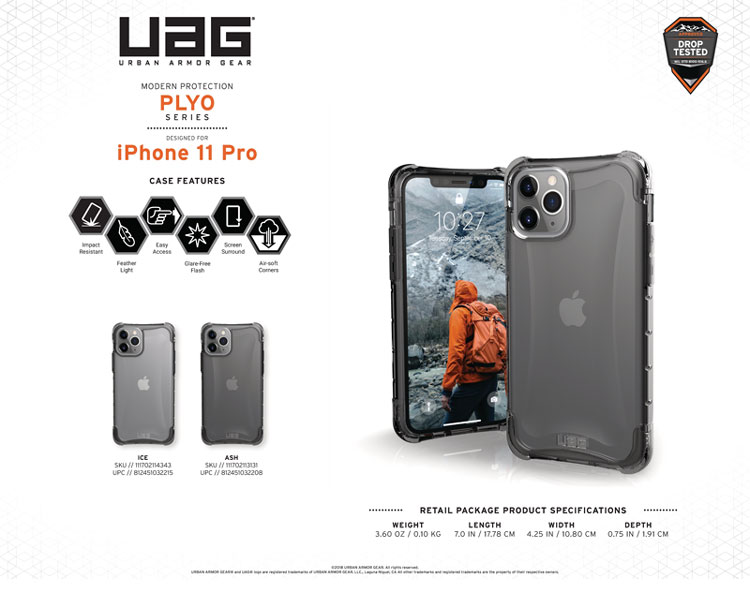 Ốp lưng iPhone 11 Pro UAG Plyo Series
