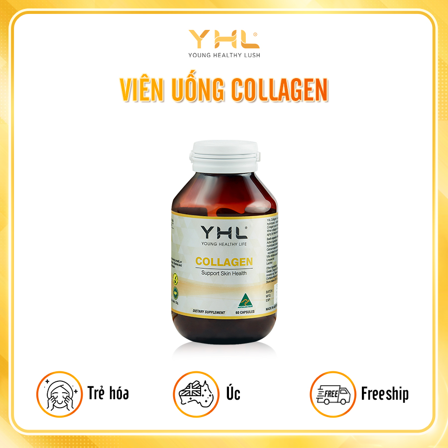 viên uống collagen yhl giữ ẩm, tăng độ đàn hồi, giảm lão hóa da 1