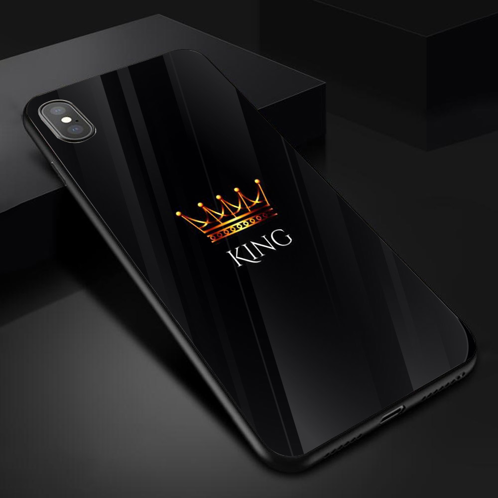 Ốp điện thoại kính cường lực cho máy iPhone X - King MS ACQDA008