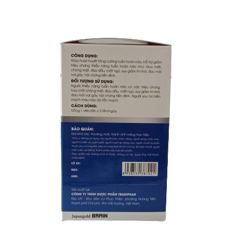 Hoạt huyết dưỡng não Brain - bổ sung ginkgo biloba, coenzym Q10, Nattokinase - Hỗ trợ tăng cường tuần hoàn não, phòng ngừa đột quỵ - Hộp 100 viên nang mềm 3