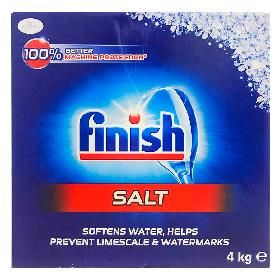 Muối Rửa Bát Finish 4Kg - Muối Finish 4.0Kg Cho Máy Rửa Bát Chén Ly, Muối Rửa Chén Finish Hay Gọi Là Muối Làm Mềm Nước Finish Gói 1.5Kg, 4 Kg, 1.2Kg - Muối Finish 4Kg