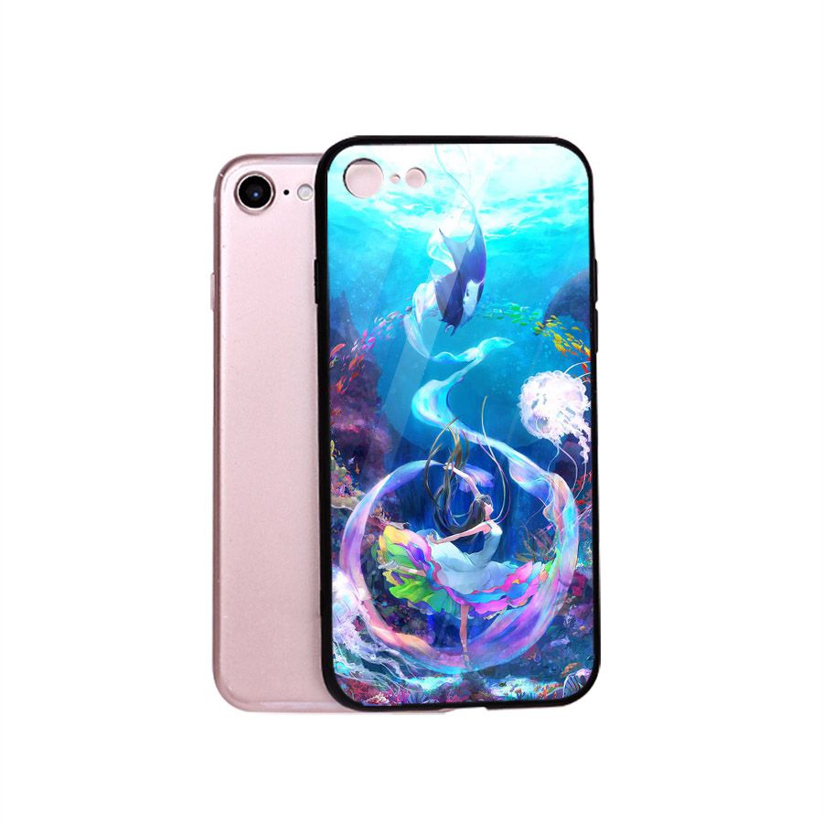 Ốp điện thoại kính cường lực cho máy iPhone 5/5s/se - Cô Bé Trong Chiếc Lọ Thủy MS CBTCL054