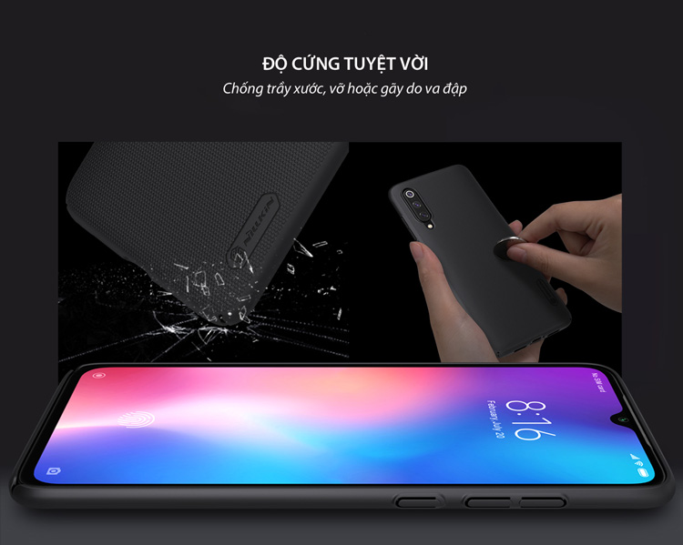 Ốp lưng Xiaomi Mi 9 Nillkin Super Frosted Shield