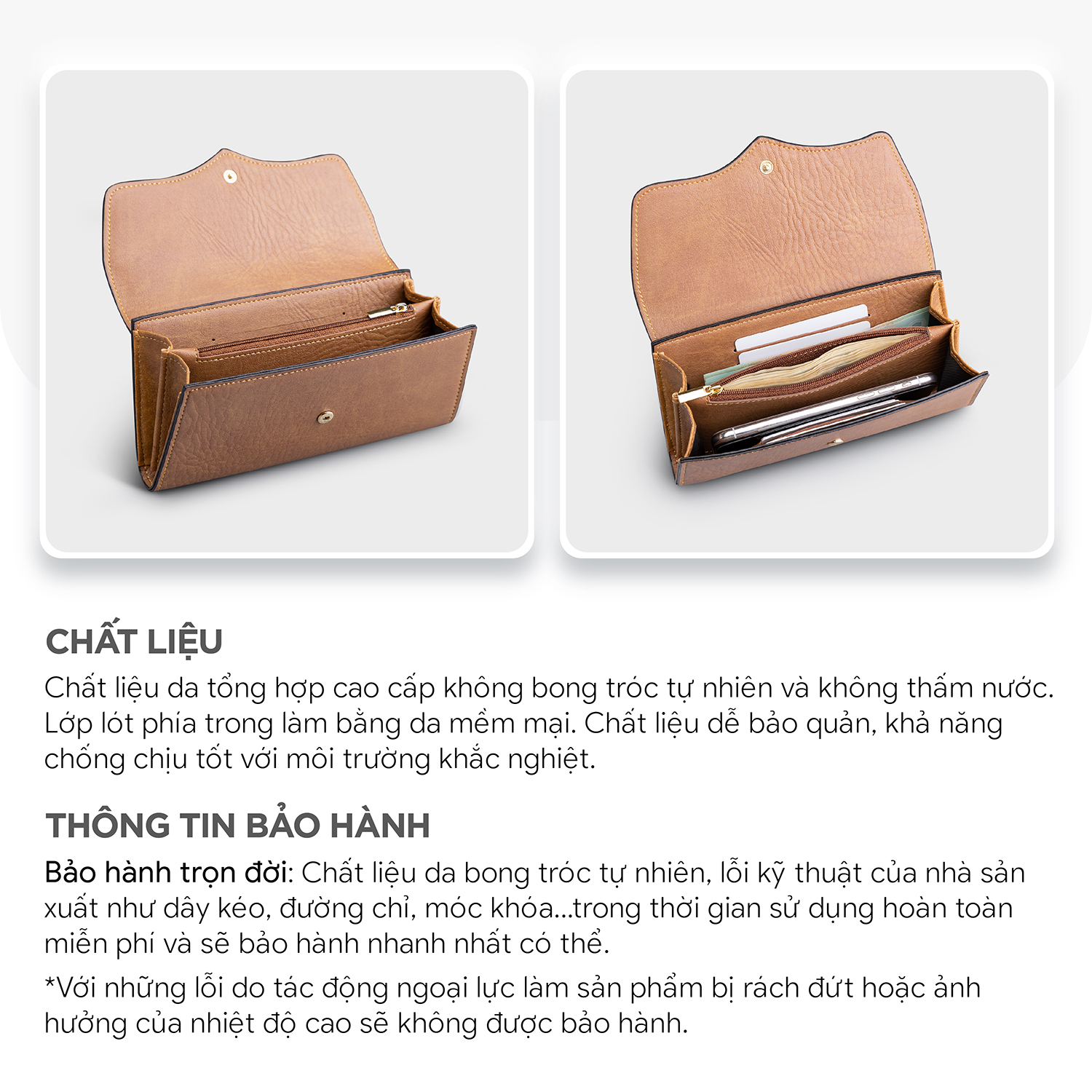 Ví Lata ( Thời trang nữ dáng cầm tay dáng dài - Ví da VN71 )