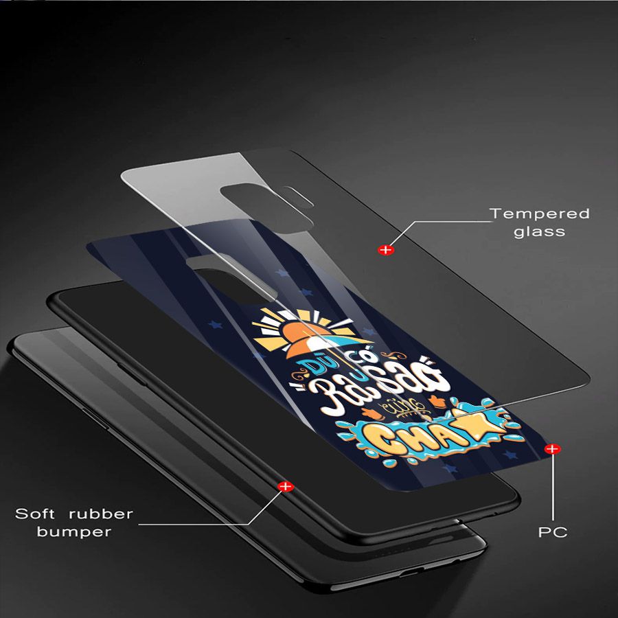 Ốp kính cường lực cho điện thoại Samsung Galaxy S9 Plus - châm ngôn sống MS CNGON004
