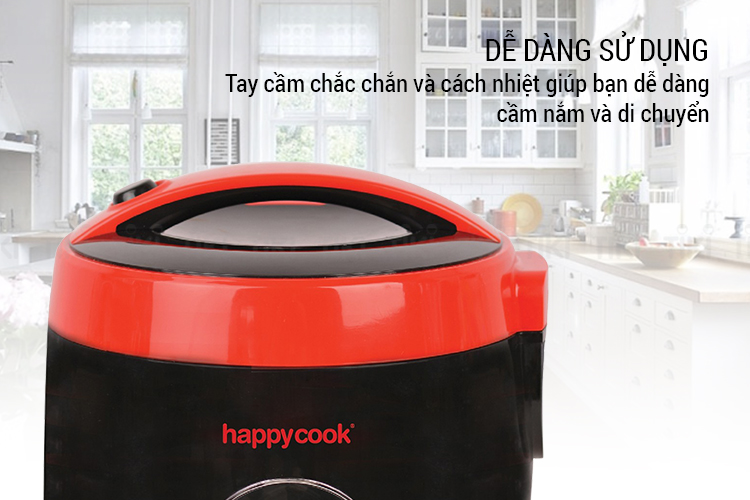 Nồi cơm điện nắp gài Happy Cook HCJ-150T (1.5L) - Hàng chính hãng