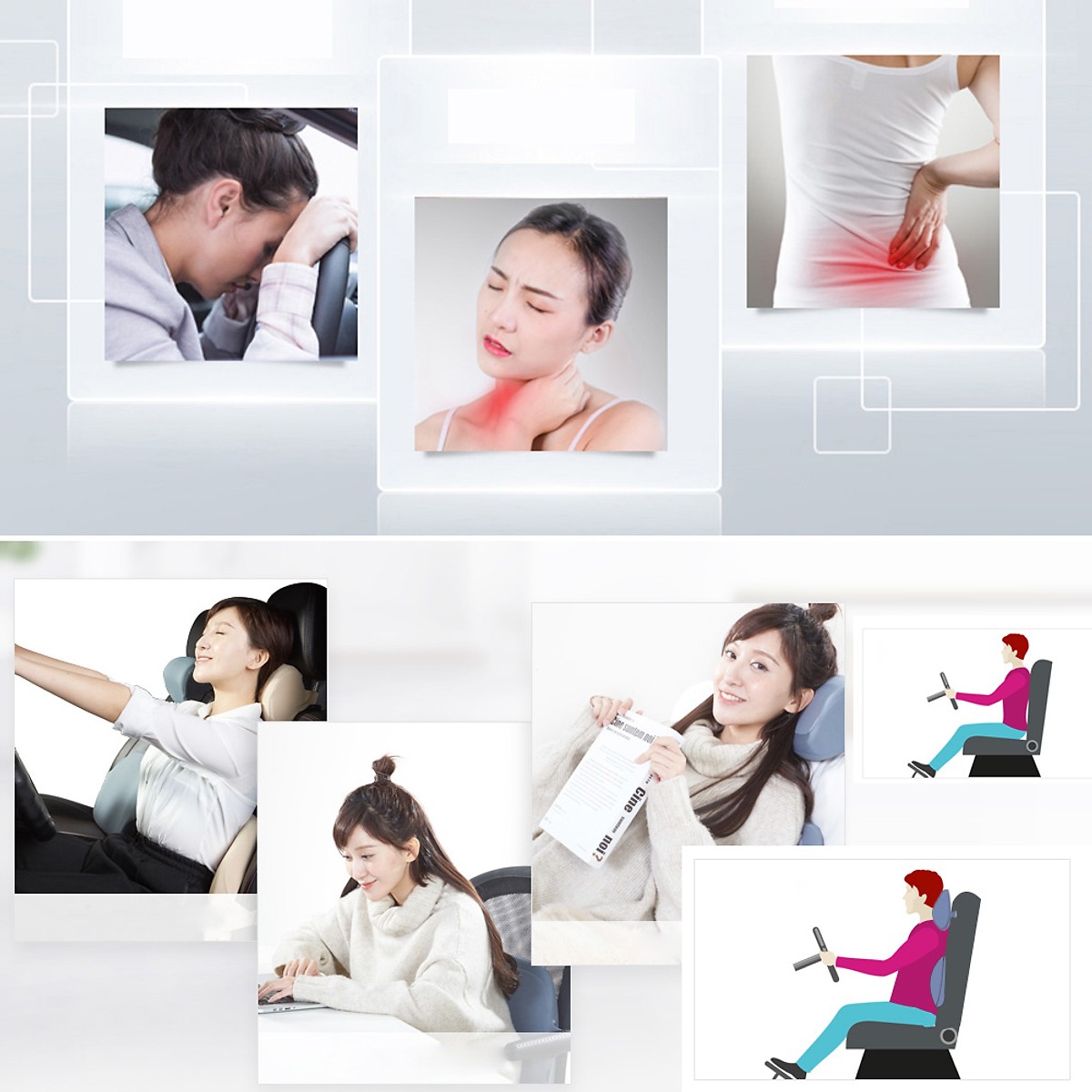 Gối Tựa Đầu Xe Cotton Xiaomi Mijia Roidmi R1 