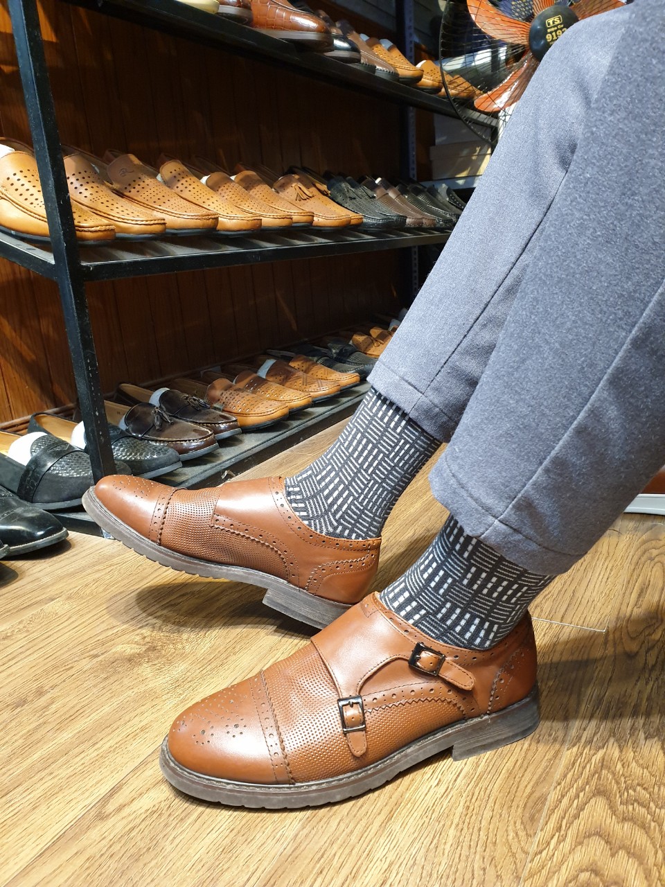 SET 5 tất nam dài đi giày tây công sở họa tiết caro nhỏ MM3