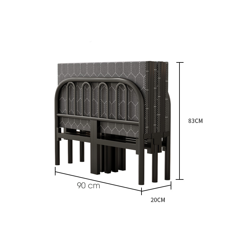 Giường Xếp Đa Năng Gấp Gọn, Giường Sinh Viên, Giường Đơn Kim Loại Kèm Đệm - Hàng Chính Hãng