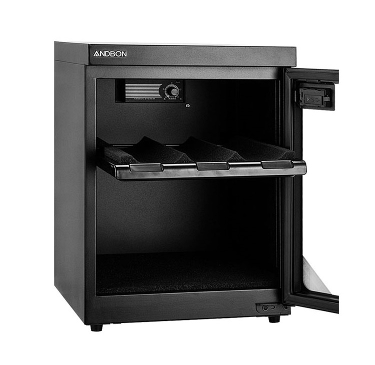 Tủ chống ẩm máy ảnh 30 Lít nhập khẩu Andbon, Tủ hút ẩm 30L., 2 ngăn, màn lLCD cài đặt % độ ẩm, tiết kiệm điện - Hàng Chính hãng