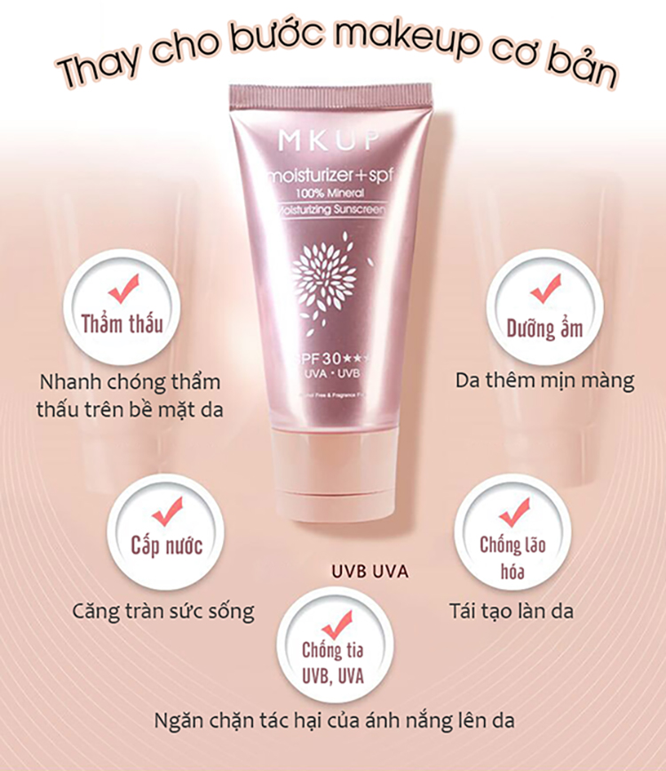 Kem Trang điểm chống nắng MKUP