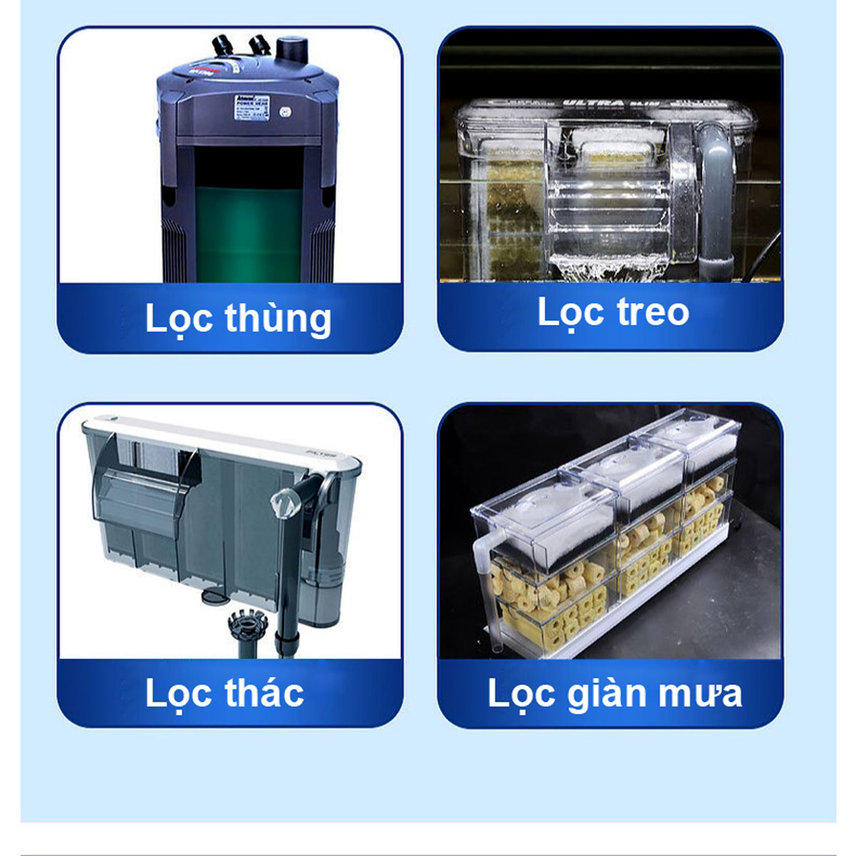 3 Thảm bông lọc Bể Cá loại 6D 40x50x2cm - Lọc sạch cặn bẩn hồ thủy sinh