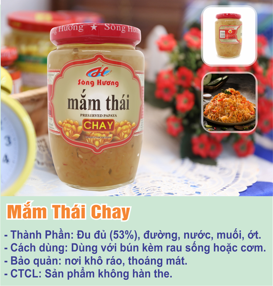 combo 1 hũ mắm cà pháo chay 390g + 1 hũ mắm thái chay 430g + hũ kim chi 1