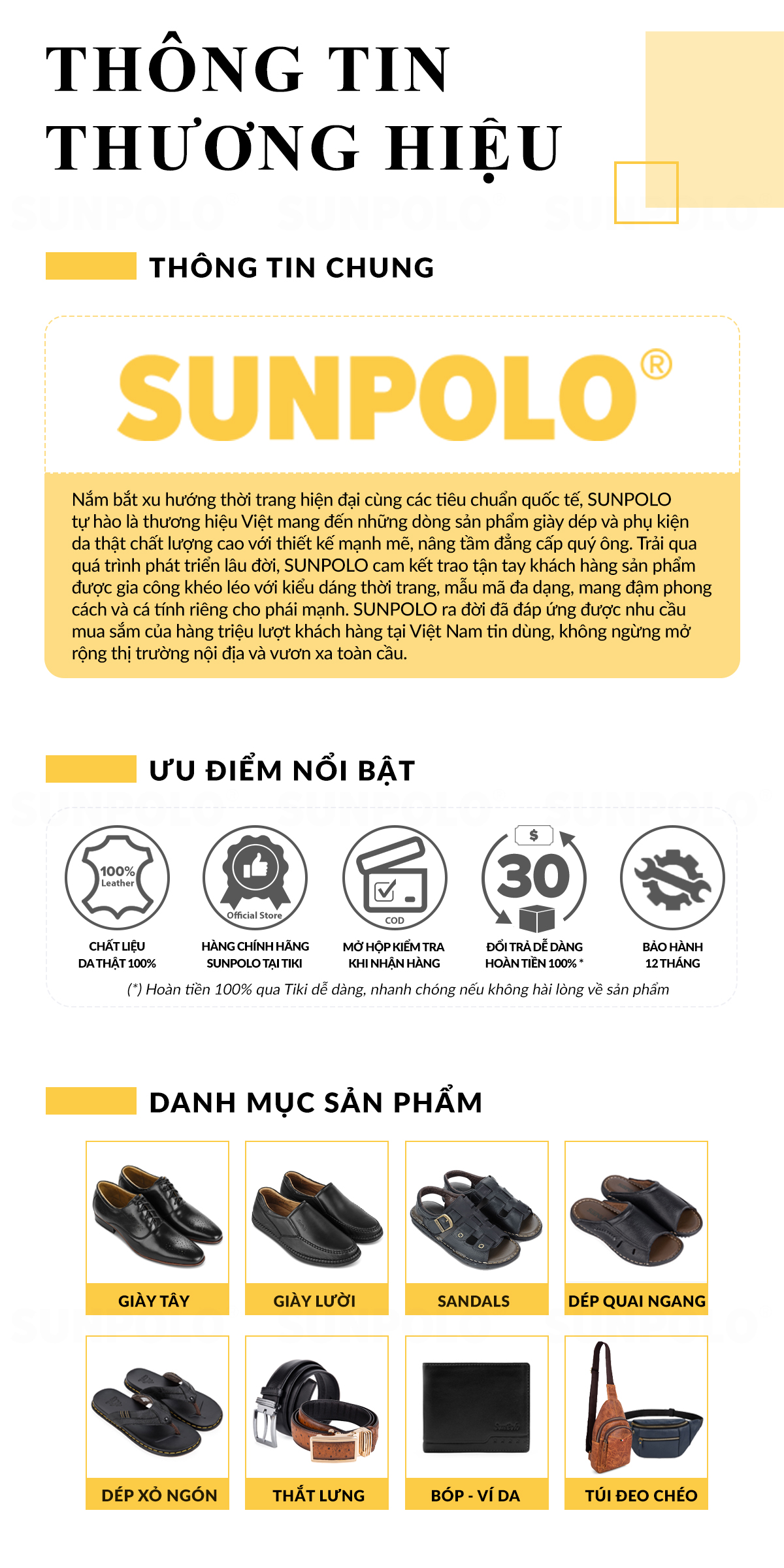 Giày Sapo Bít Mũi Nam Da Bò Cao Cấp SUNPOLO SPO001 (Đen)