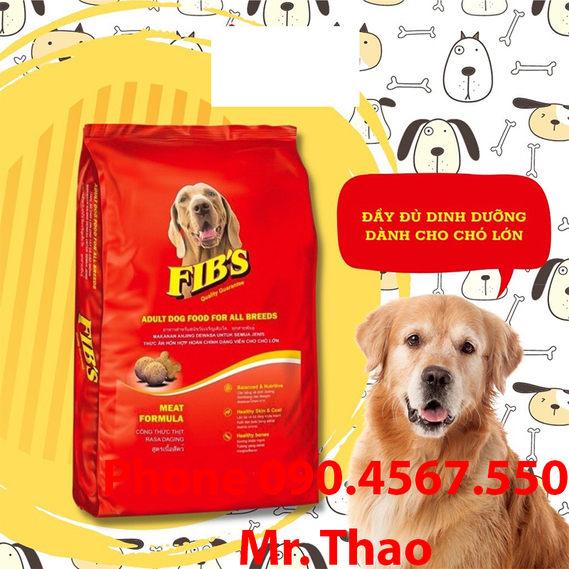 Combo 05 Gói x 400 gram Thức ăn cho chó trưởng thành Ganador Fib's