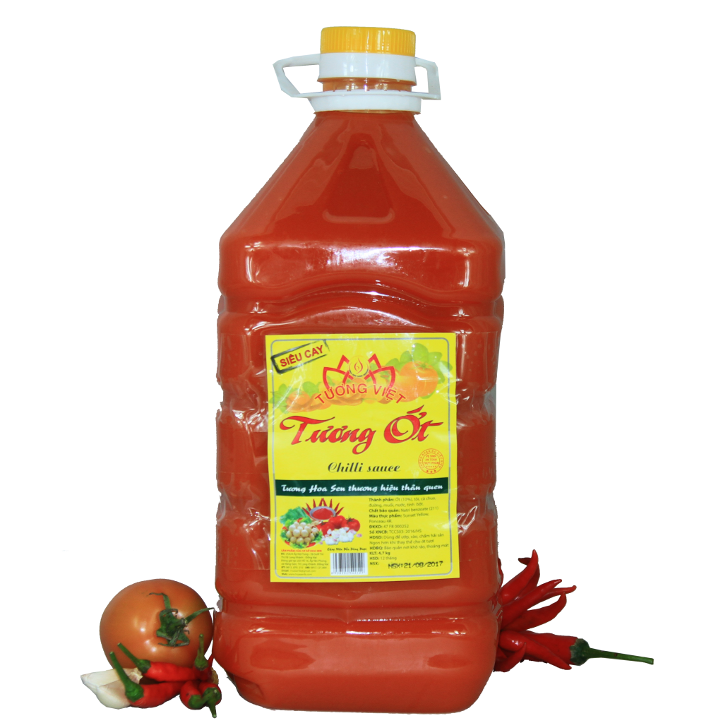 Tương Ớt Tương Việt Bình 4.8kg - Thương Hiệu Tương Việt Hoa Sen
