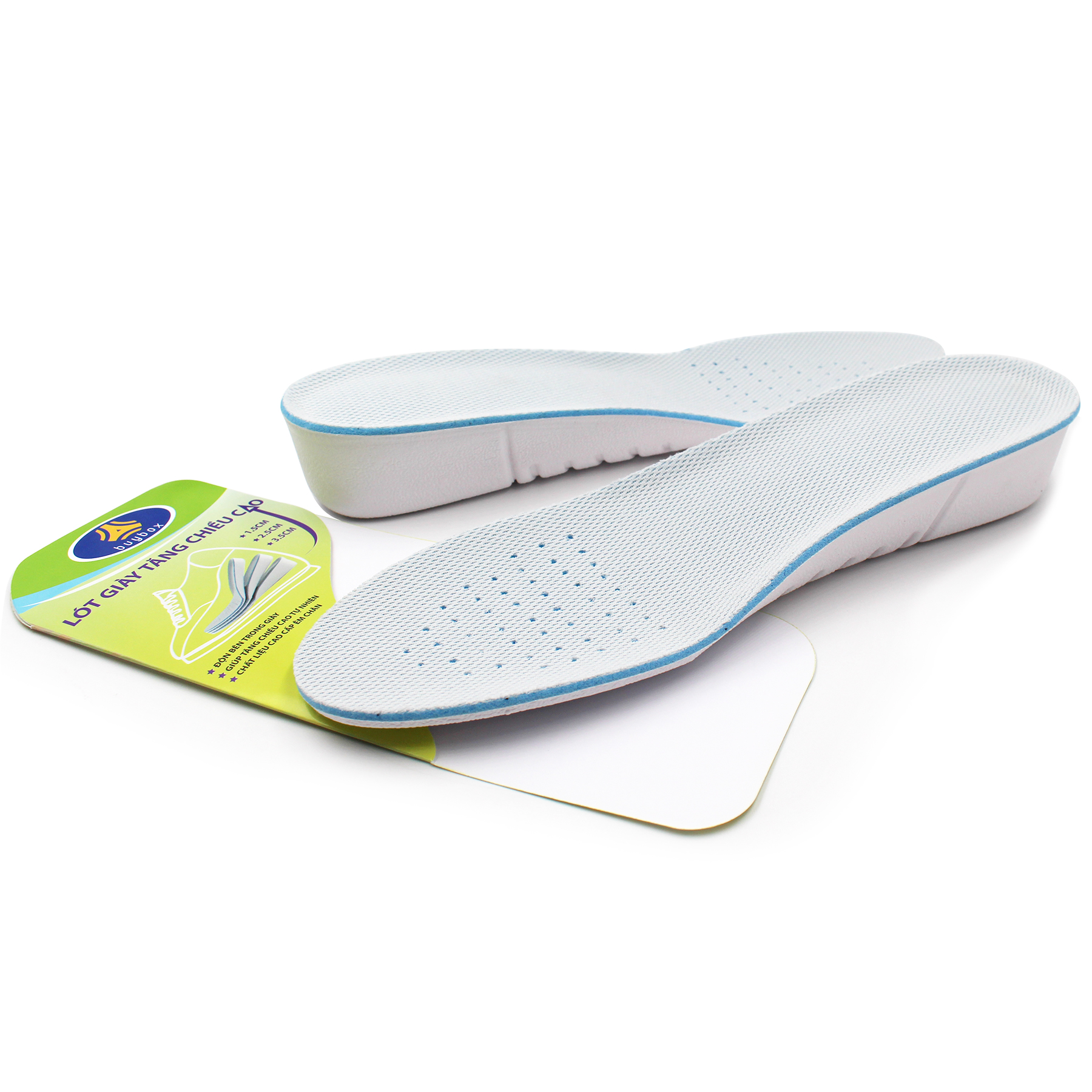Lót giày độn đế tăng chiều cao buybox tăng 1.5cm, 2.5cm, 3.5cm
