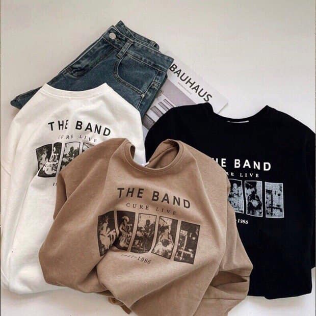 Áo thun tay lỡ form rộng unisex - Áo phông nam nữ oversize - T shirt the band