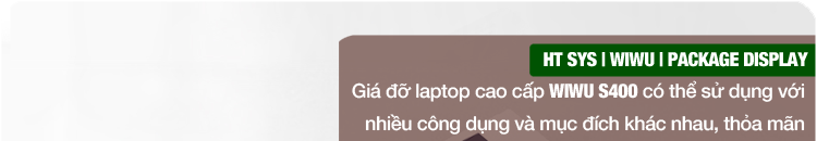 Giá đỡ laptop gấp gọn HT SYS wiwu LAPTOP stand S400 - Hợp kim nhôm cao cấp - Đế tản nhiệt laptop, macbook, máy tính xách tay, máy tính bảng - 06 Chế độ điều chỉnh góc độ - Hỗ trợ máy tính xách tay kích thước 15,6 inch hoặc nhỏ hơn và tất cả máy tính bảng - [Hàng Nhập Khẩu]