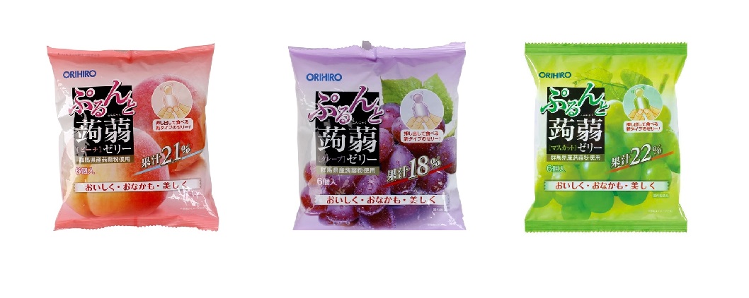 Thạch trái cây Orihiro vị nho tím giàu vitamin 120g nhập khẩu từ Nhật Bản bổ sung chất xơ