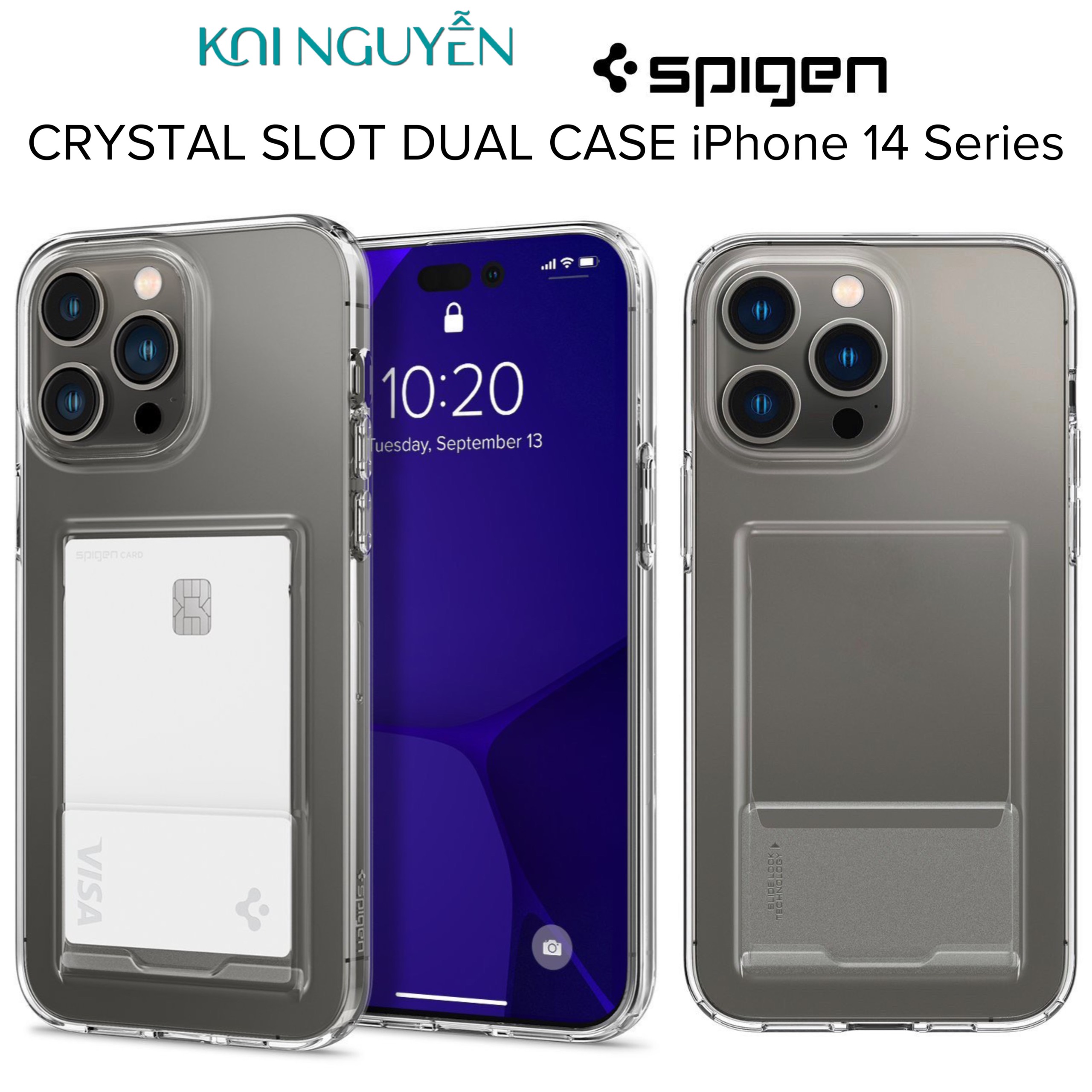 Ốp Lưng SPIGEN CRYSTAL SLOT DUAL Dành Cho iPhone 14 ProMax / 14 Pro / 14 Plus / 14 - Hàng Chính Hãng