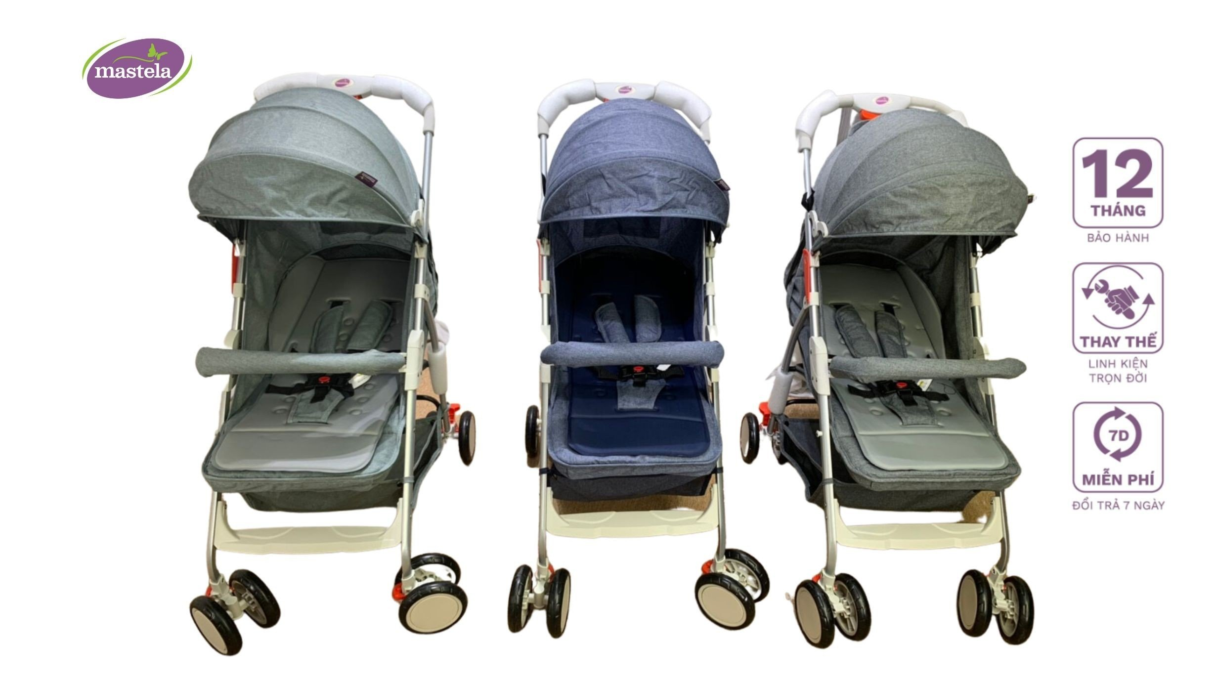 	Xe đẩy du lịch Mastela A2 - Khung Aluminum cao cấp siêu nhẹ, dễ dàng gấp gọn