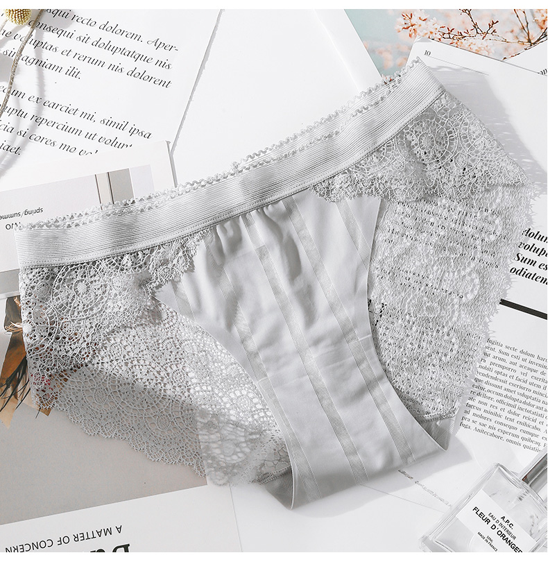 Yu Zhaolin Ms. Panties Lace Print Seamless Sexy Hollow Ice Silk Panties Female Soybean Powder + Light Blue + Bright White One Size Yu Zhaolin Ms. Panties Lace Print Seamless Sexy Hollow Ice Silk Panties Female Soybean Powder + Light Blue + Bright White One Size