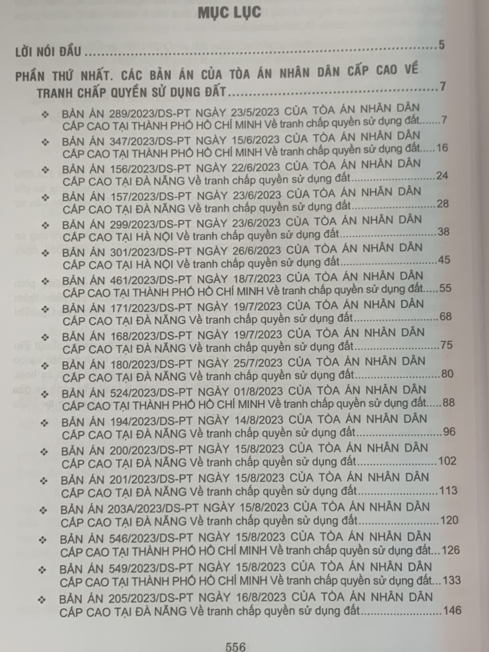 Tuyển tập các bản án của Tòa án nhân dân cấp cao về quyền sử dụng đất và tài sản gắn liền với đất