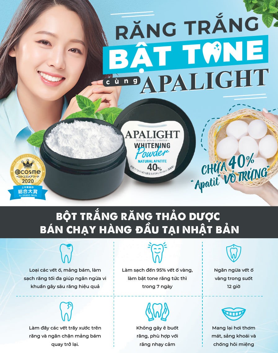 Bột trắng răng Apalight nhập khẩu Nhật Bản 1