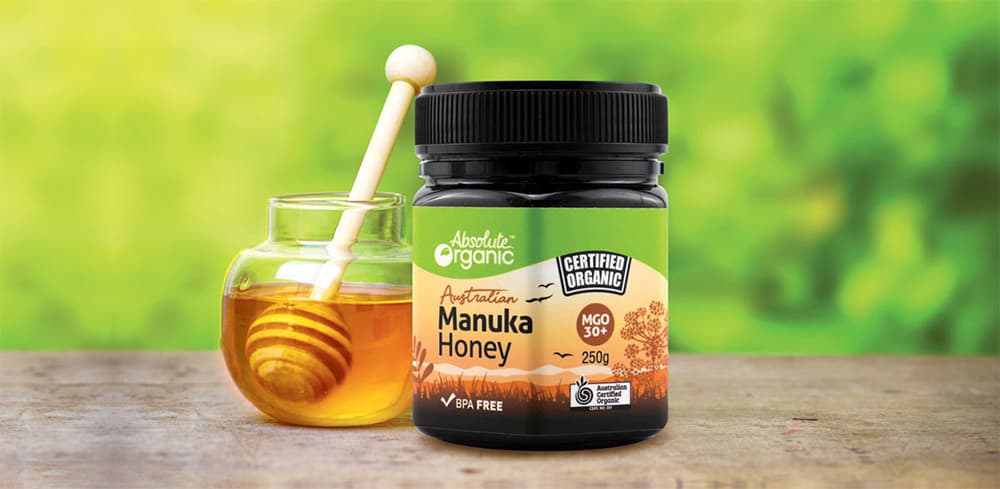 mật ong hoa manuka absolute organic australian manuka honey mgo 30+ ( 250g ) - nhập khẩu australia 1