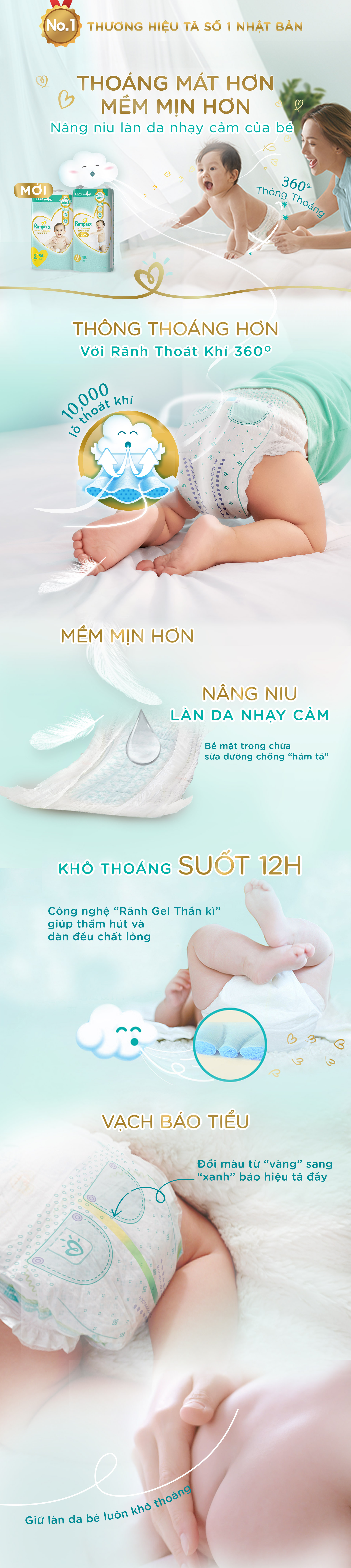 Tã Dán Pampers Nội Địa Nhật Bản S64