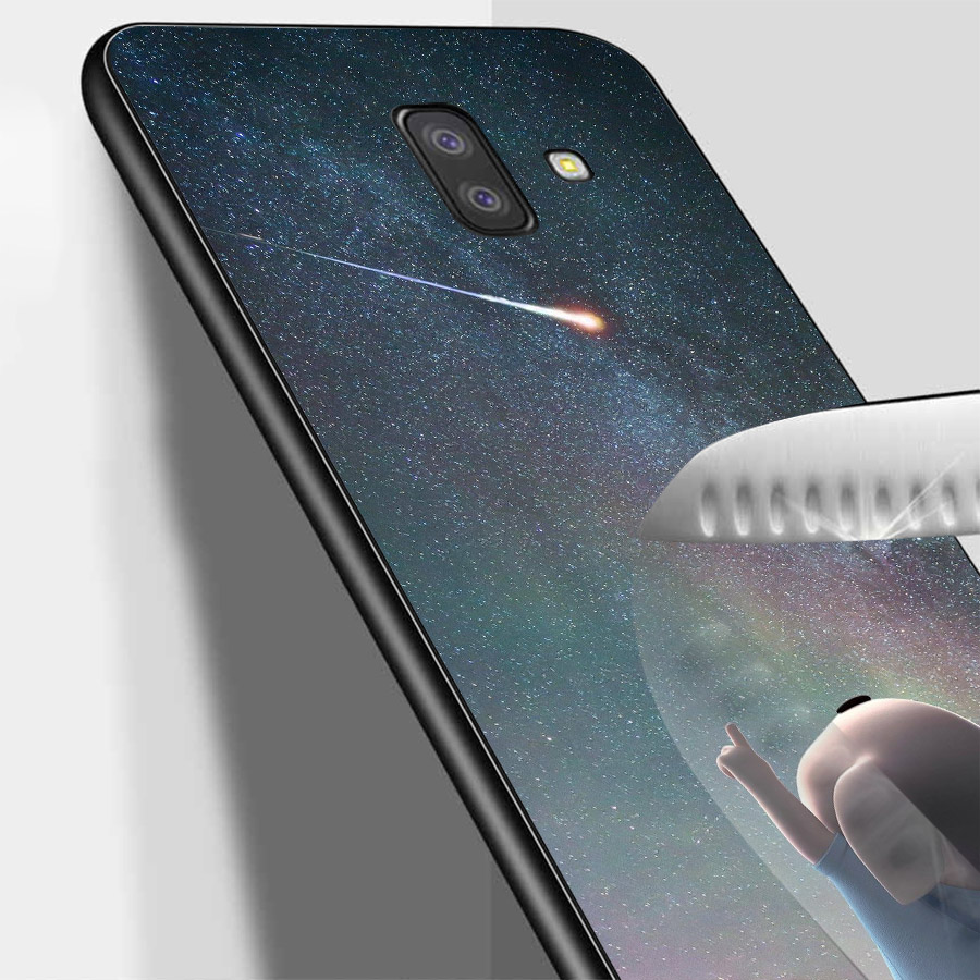Ốp lưng cứng viền dẻo dành cho điện thoại Samsung Galaxy A6 Plus - Heo Thiên Thần Dễ Thương MS HTTDD054
